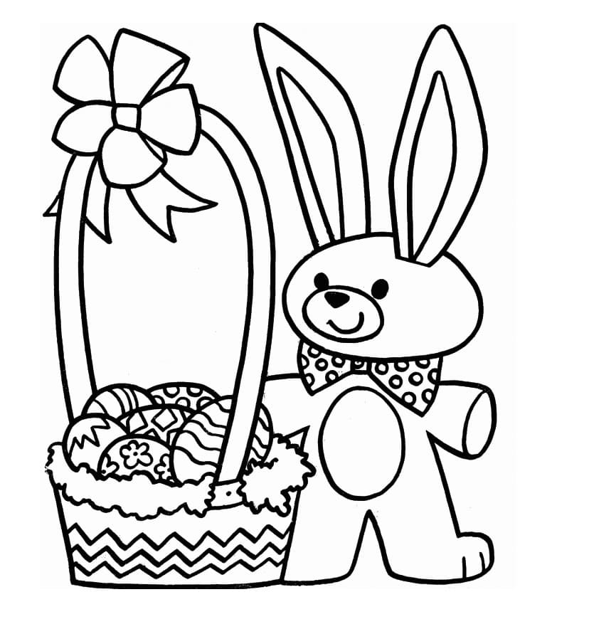사랑스러운 부활절 토끼 coloring page