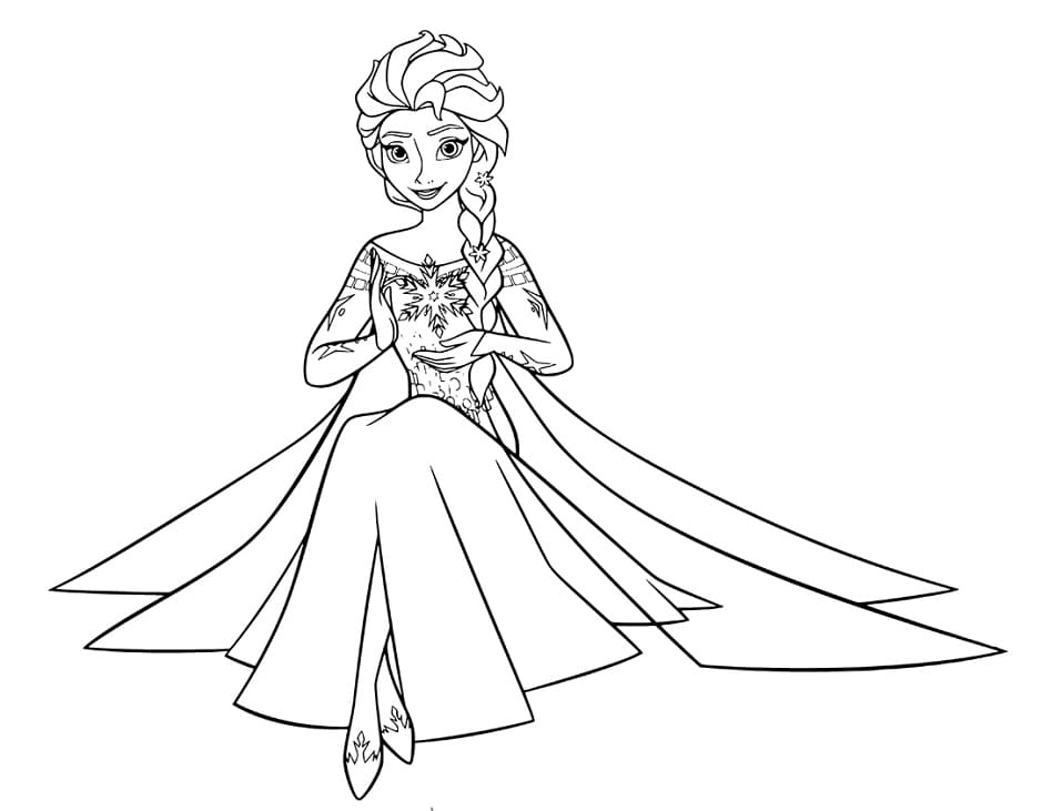 사랑스러운 Elsa 인쇄용 그림 coloring page