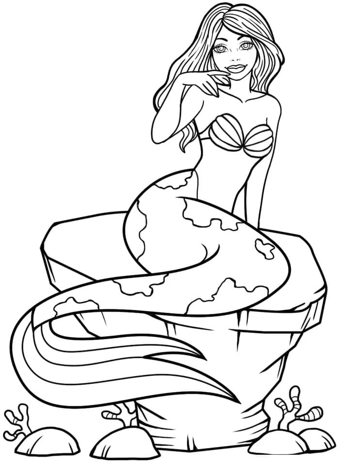 사랑스러운 인어 coloring page