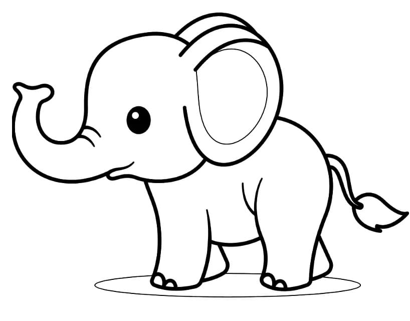 사랑스러운 코끼리 coloring page