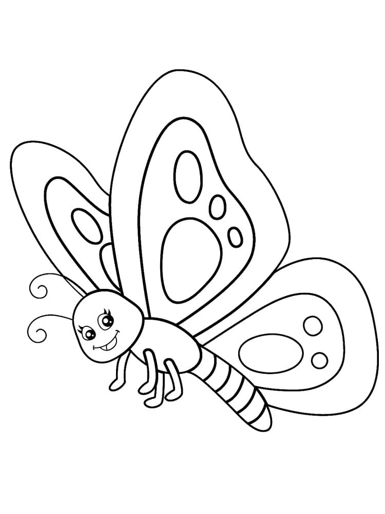 사랑스러운 나비 그리기 coloring page