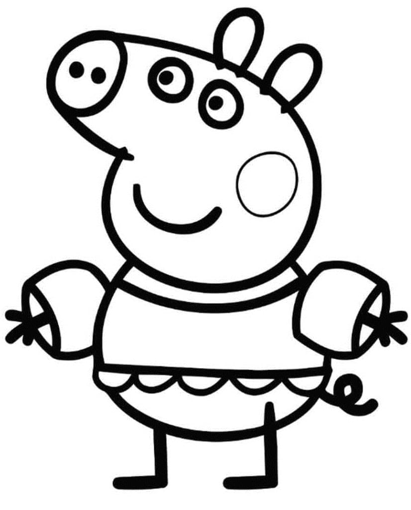 사랑스러운 Peppa 돼지 coloring page