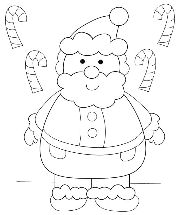 사랑스러운 산타 coloring page