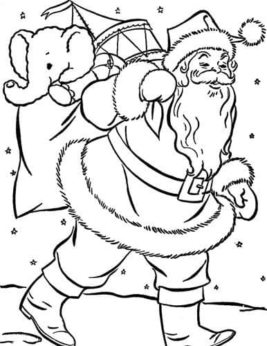 산타 클로스 무료 coloring page