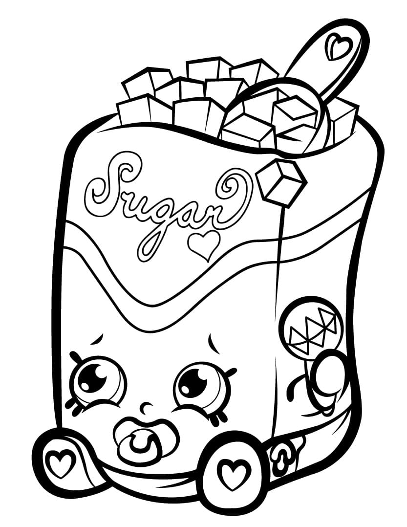 설탕 덩어리 Shopkins coloring page