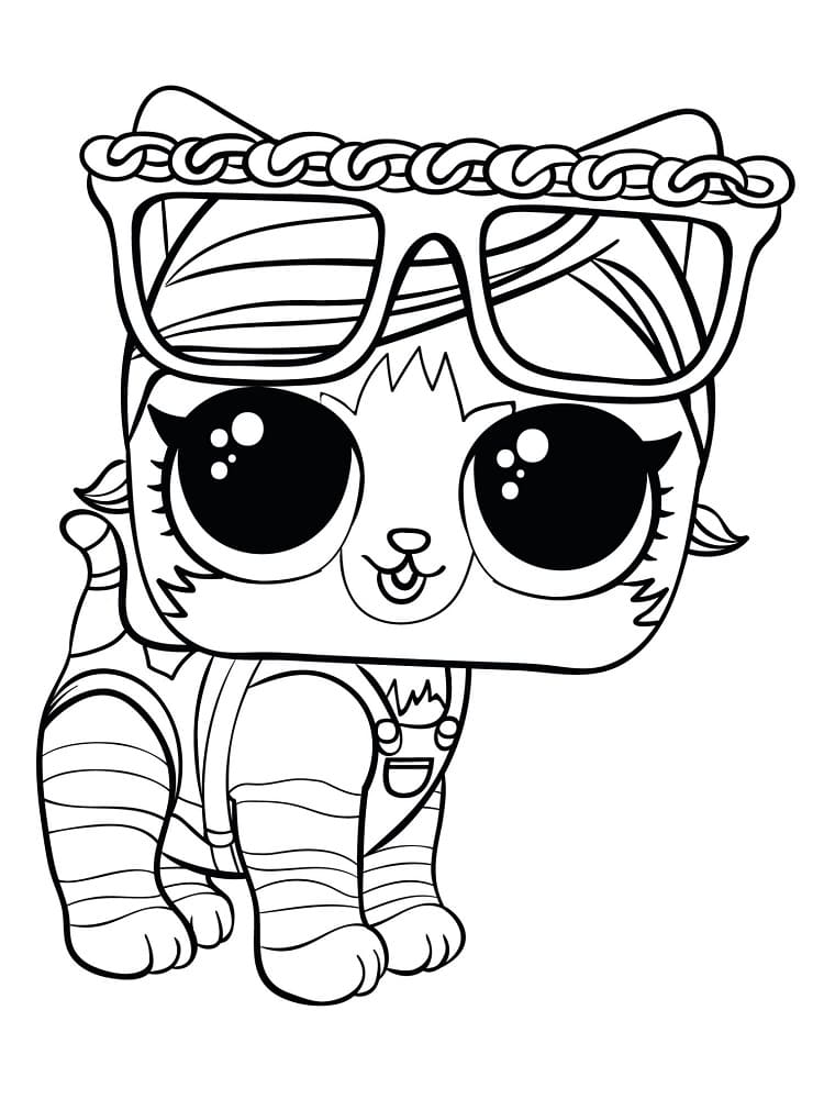 Shorty Kitty LOL coloring page