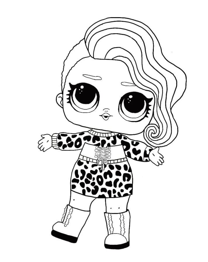 Snow Leopard LOL coloring page