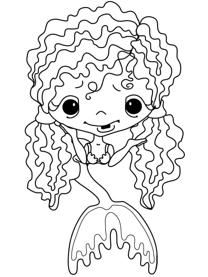 소녀들을 위한 인어공주 coloring page