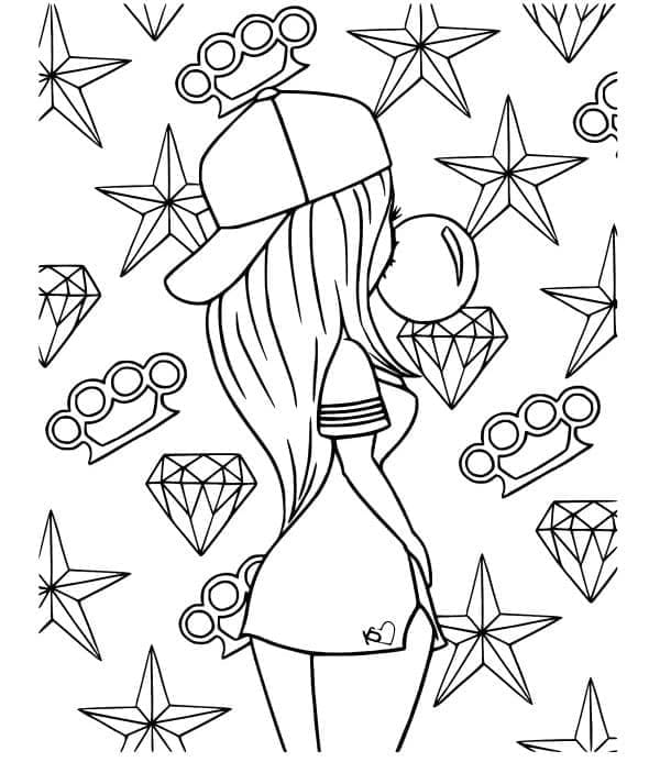 소녀를 위한 미학 coloring page