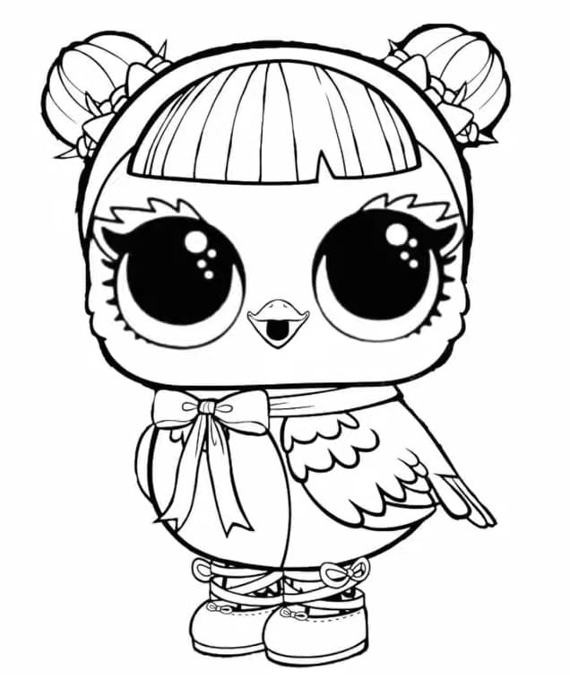Stage Owl LOL Surprise coloring page