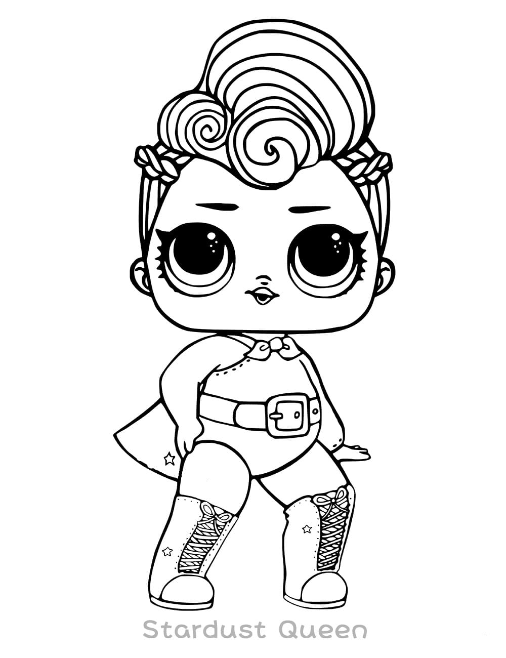 Stardust Queen Lol coloring page