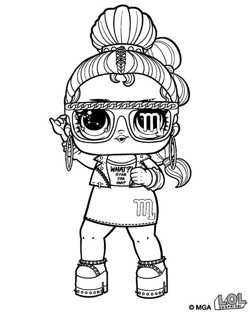 Sting Grrrl LOL Surprise Doll coloring page