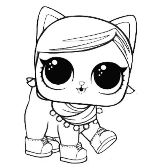 Su-Purr Kitty LOL coloring page