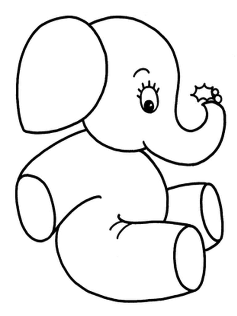 쉬운 코끼리 coloring page