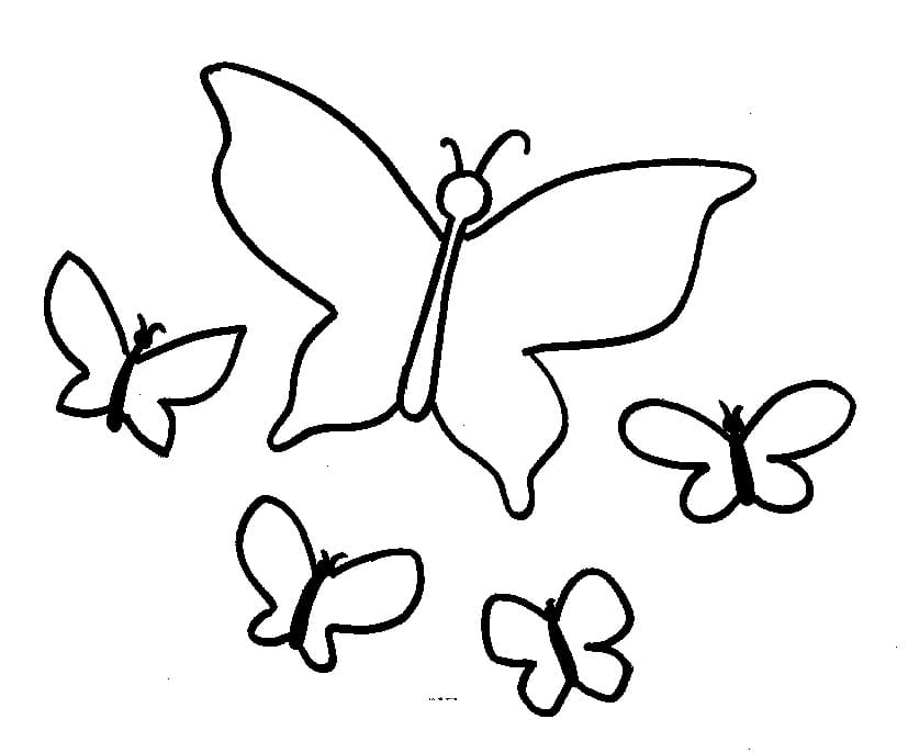 쉬운 나비 coloring page