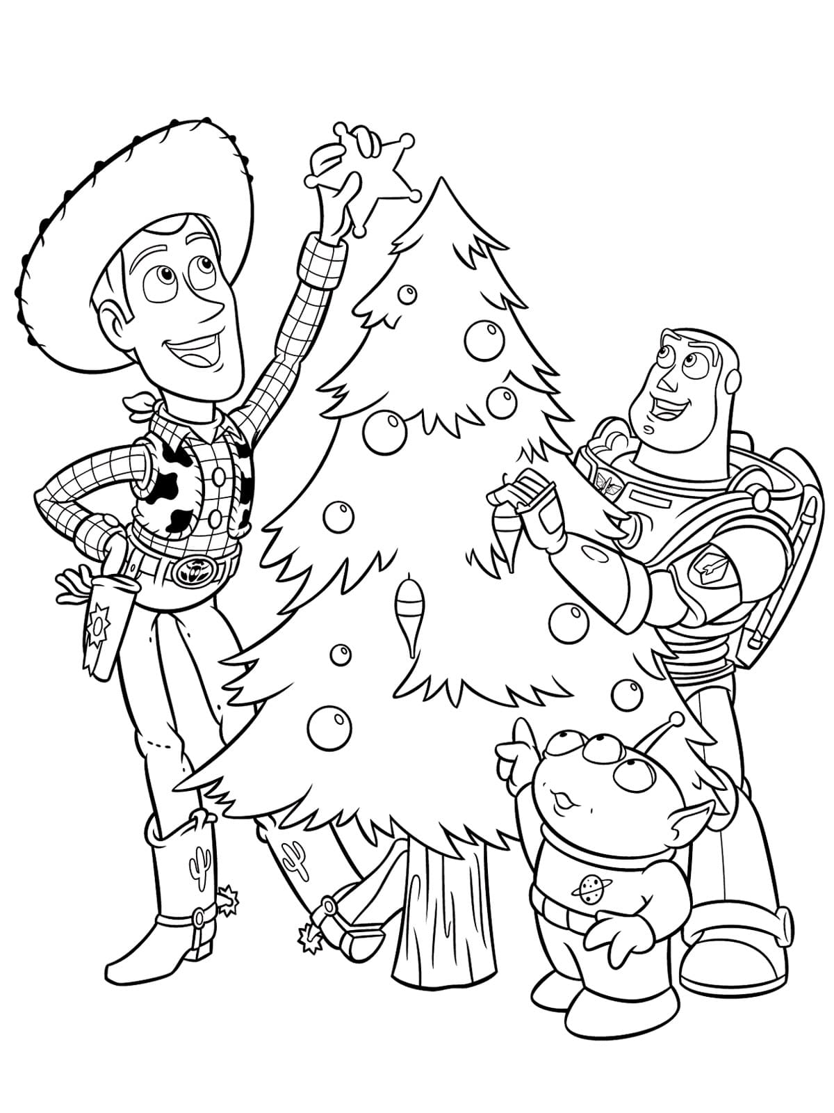 토이 스토리 크리스마스 coloring page
