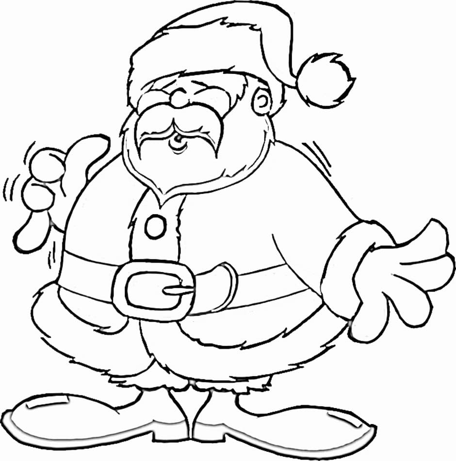 뚱뚱한 산타클로스 coloring page