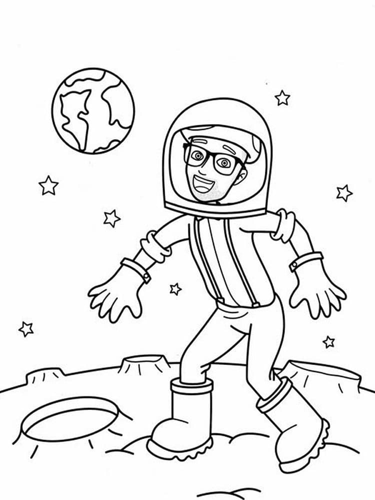 우주비행사 블리피 coloring page