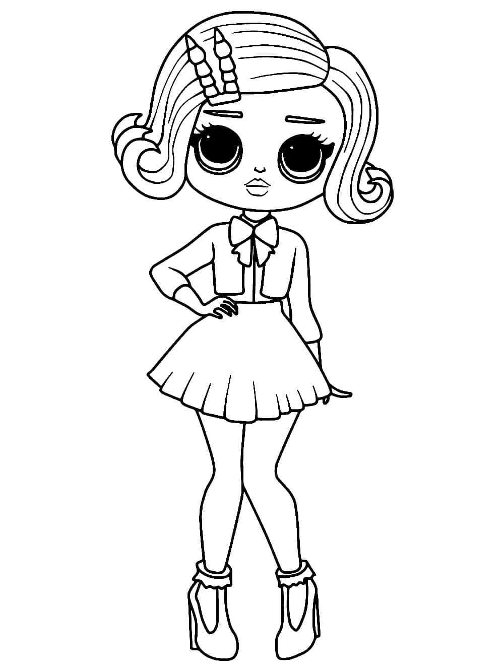 Uptown Girl LOL Surprise OMG coloring page
