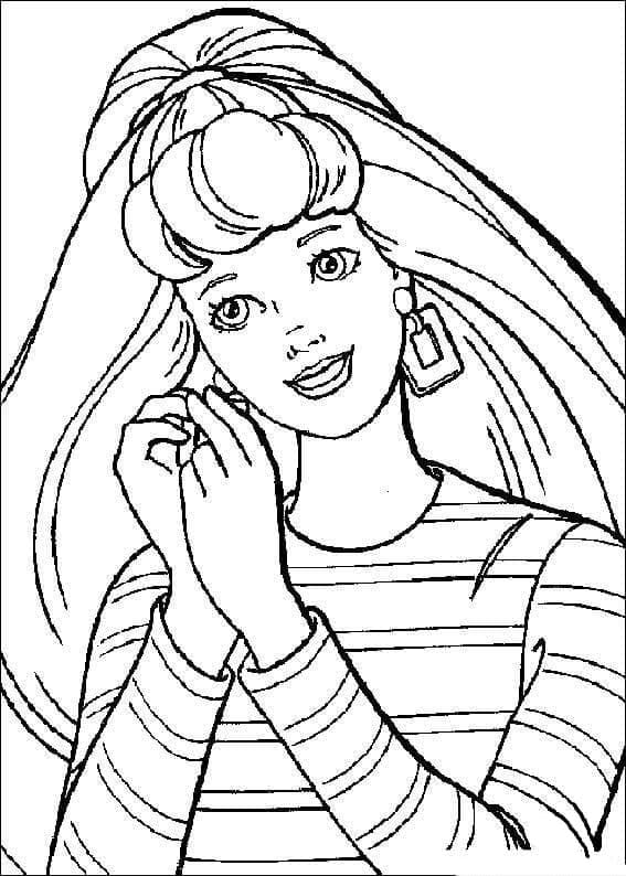 웃는 바비 인쇄 가능 coloring page