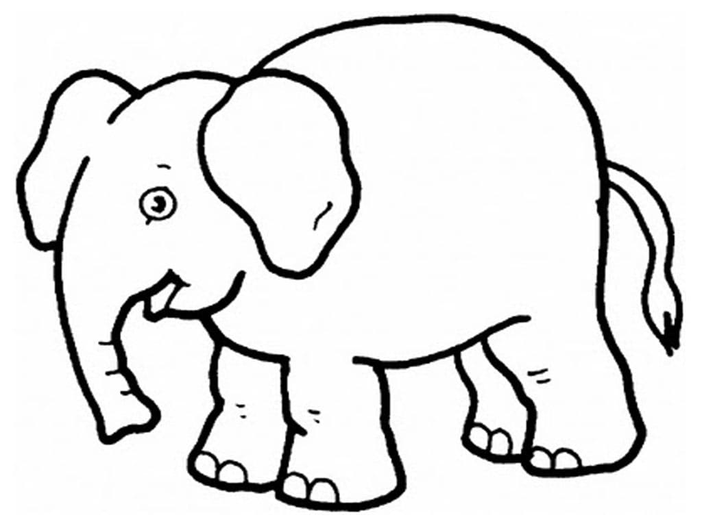 웃는 코끼리 coloring page
