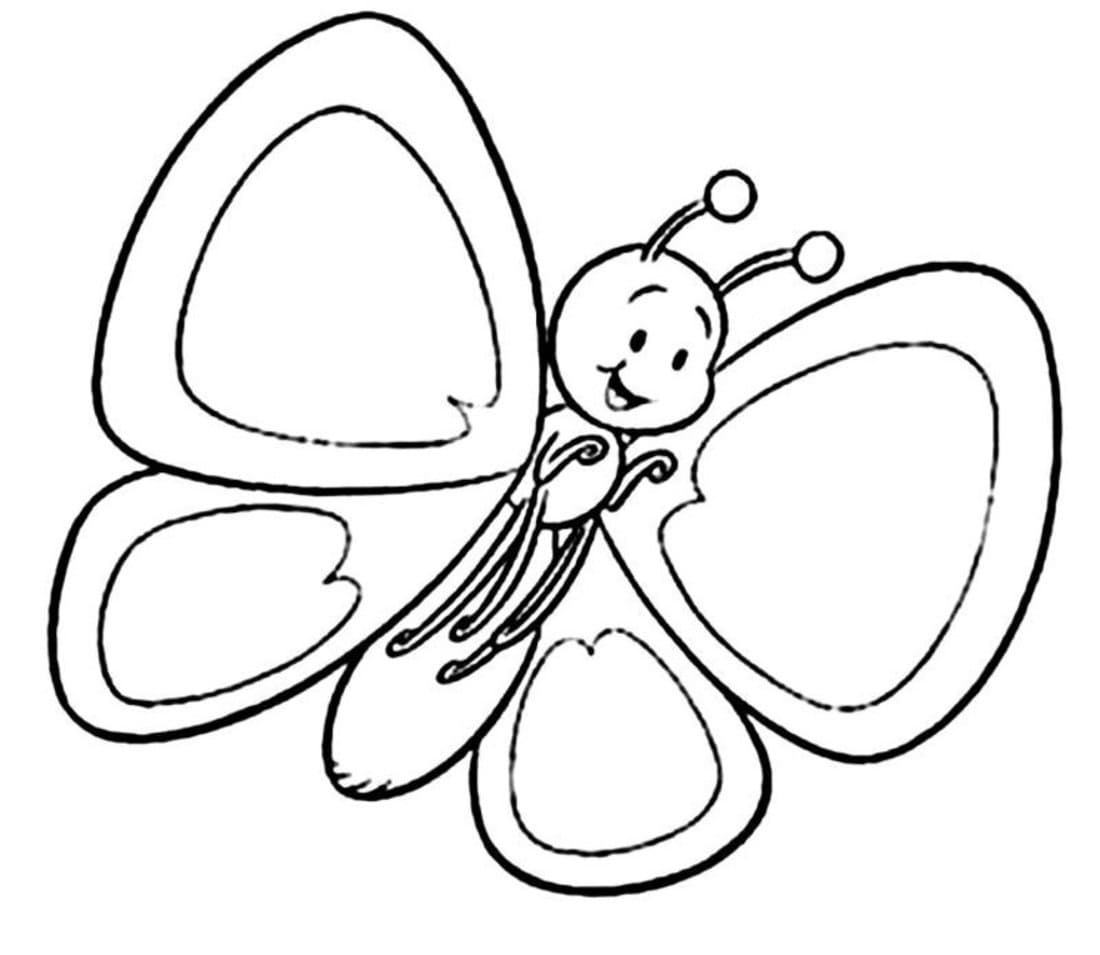 웃는 나비 coloring page