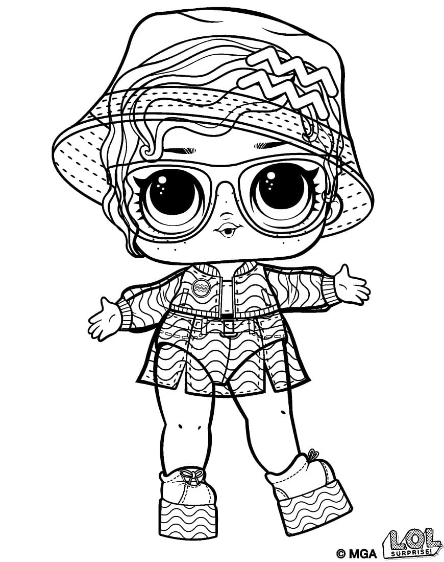 Waterfalls LOL Surprise Doll coloring page