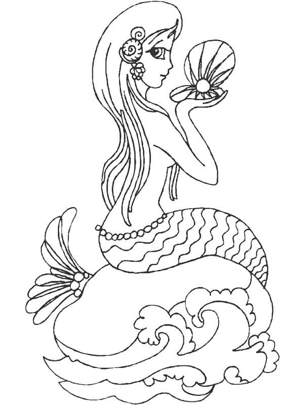 예쁜 인어 인쇄 가능 coloring page