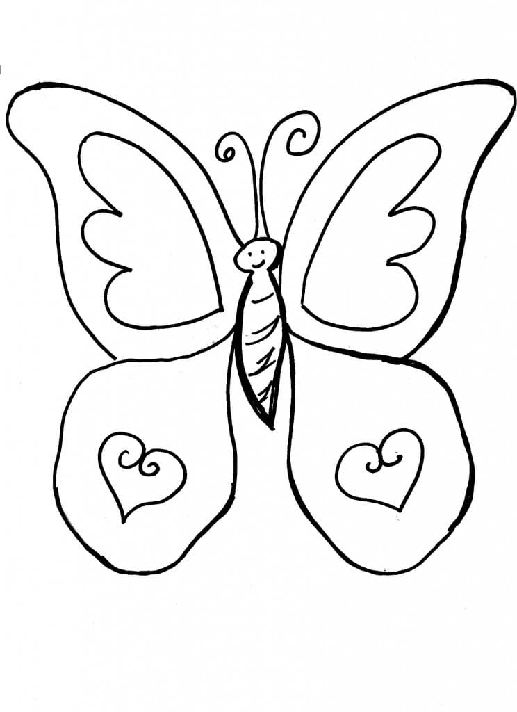 유아용 나비 coloring page