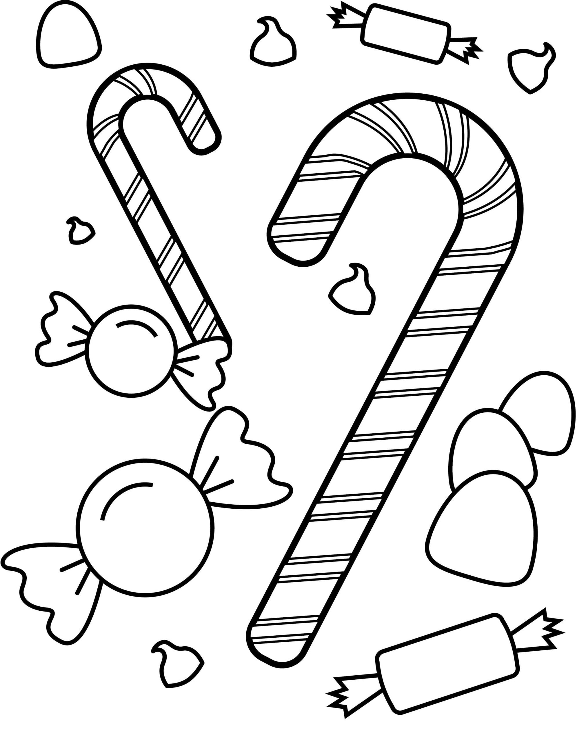 Candy-cane-coloring coloring page