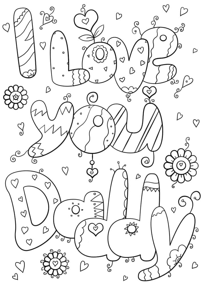 아버지의 날 3 coloring page