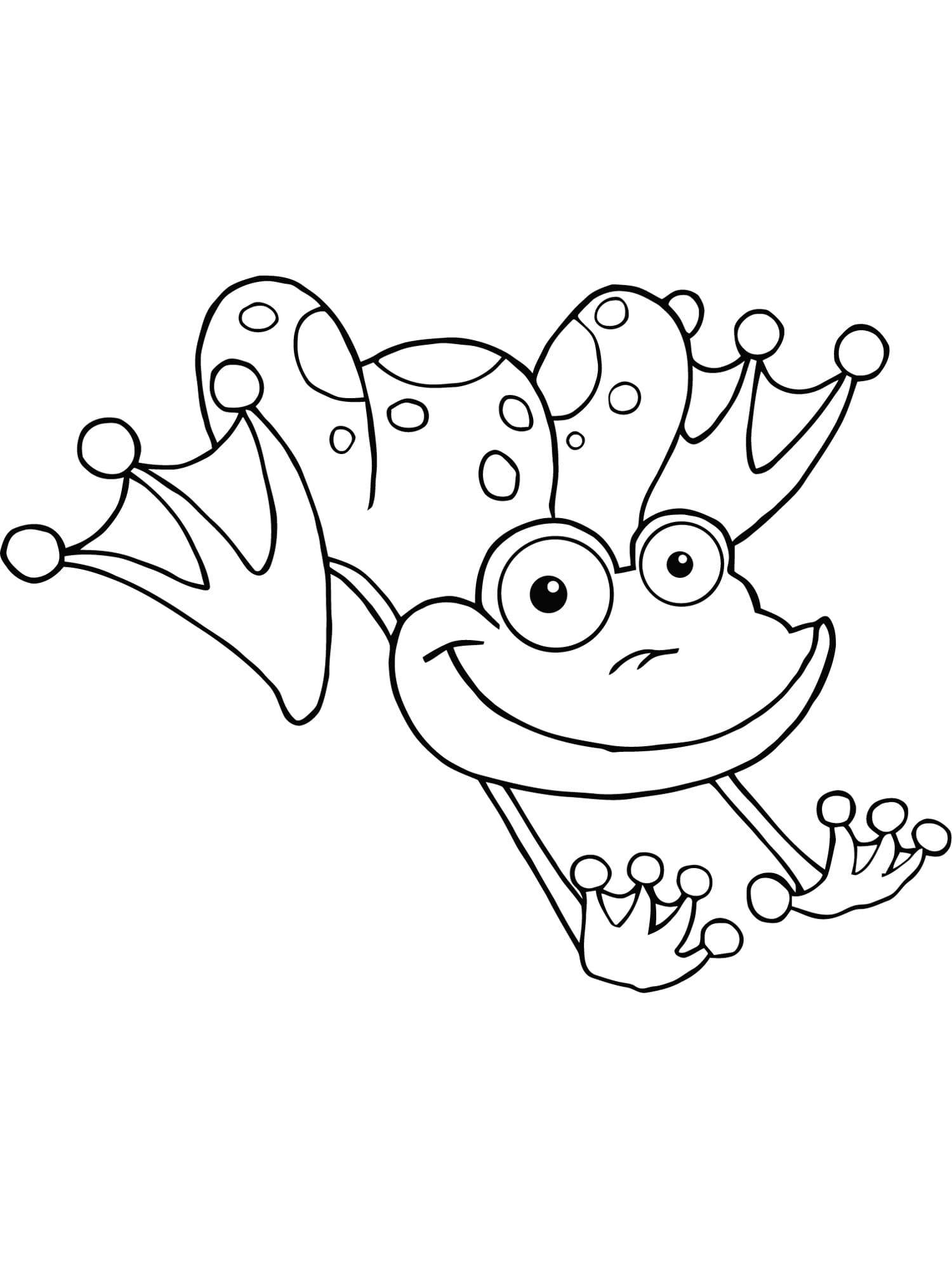 아이들을 위한 개구리 coloring page
