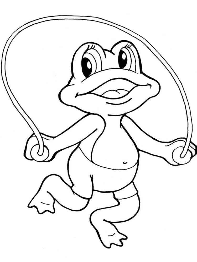 아이들을 위한 귀여운 개구리 coloring page
