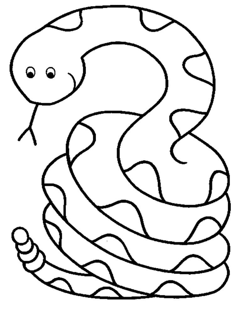 아주 단순한 뱀 coloring page