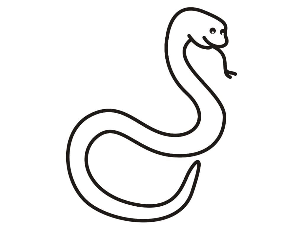 아주 쉬운 뱀 coloring page