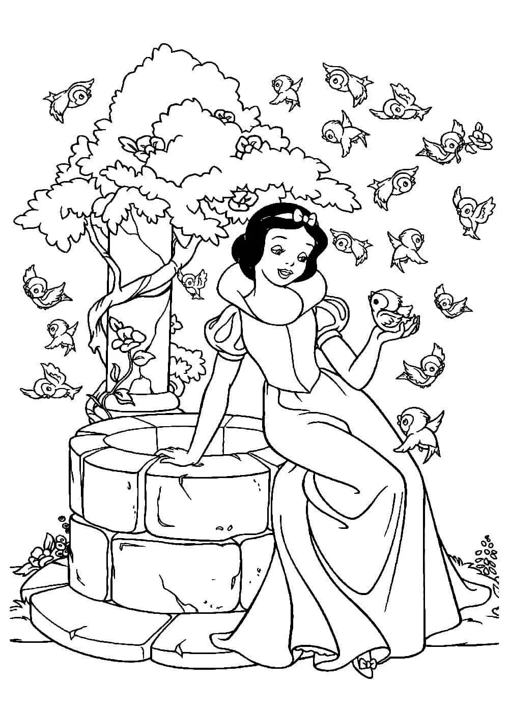 아름다운 백설공주 coloring page