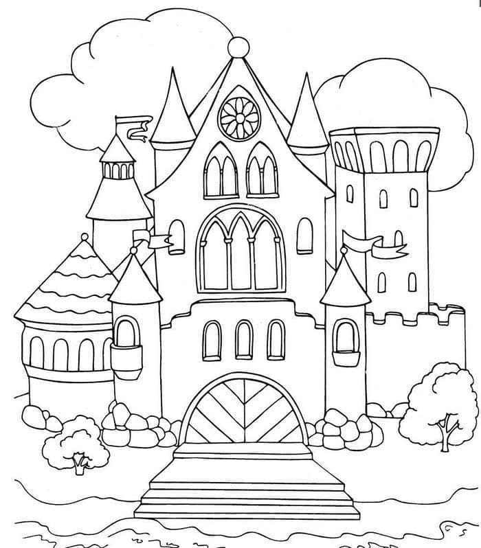 아름다운 성 인쇄 가능 coloring page