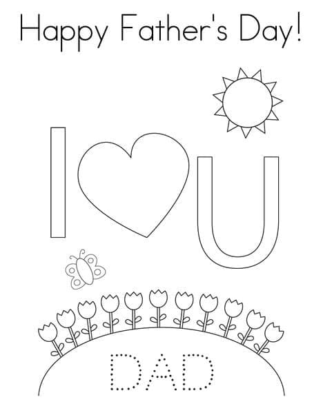 아빠 사랑 해요 coloring page