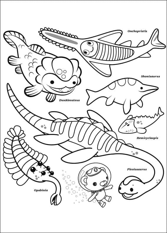 바다 탐험대 옥토넛 – 시트 52 coloring page