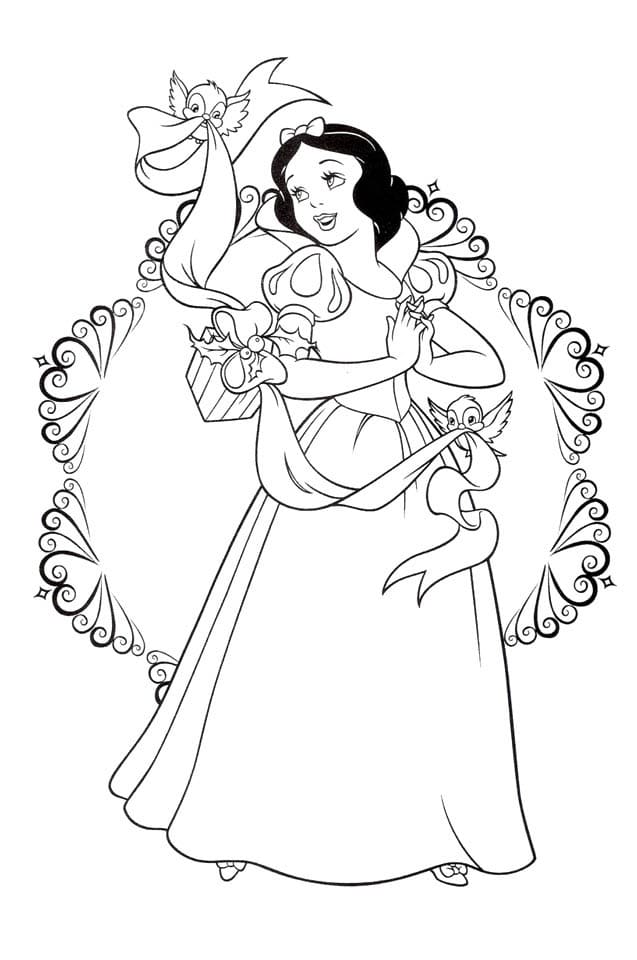 Snow White Free Printable백설공주 무료 인쇄 가능 coloring page