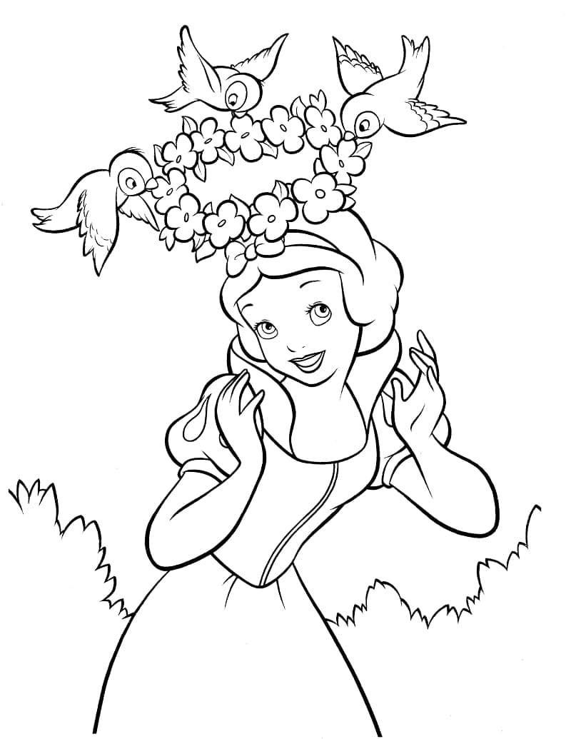 백설공주와 새 coloring page