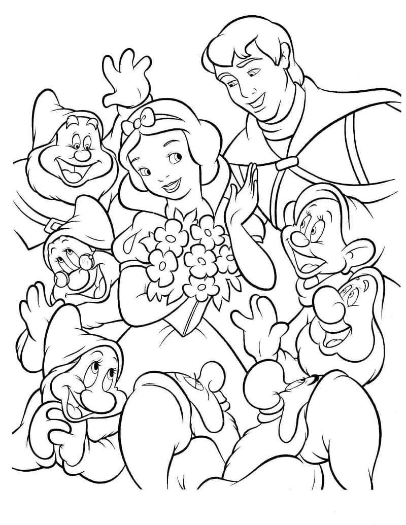 백설공주와 왕자 coloring page