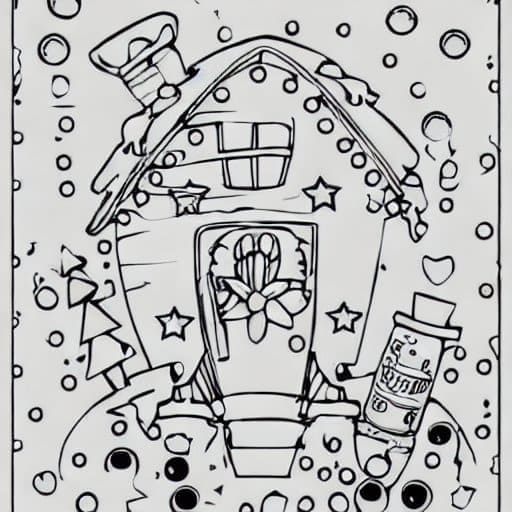 candy-house-coloring coloring page