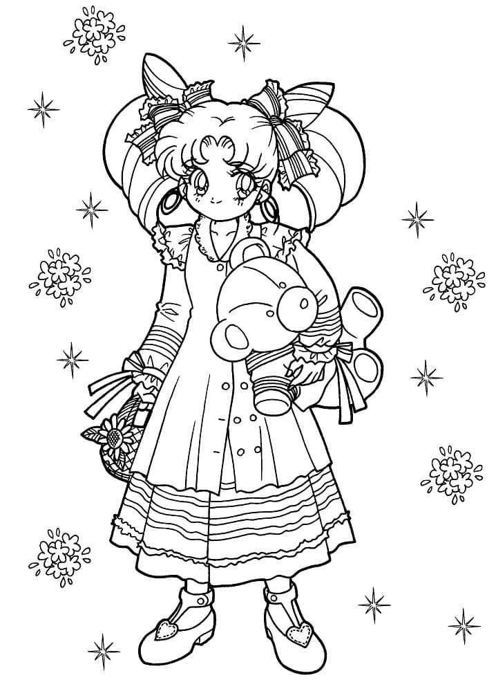 치비우사 coloring page