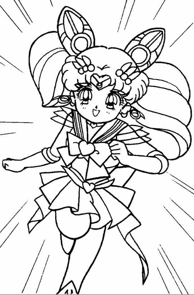 치비우사 세일러 문 coloring page