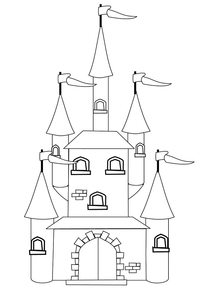 동화 성 인쇄 가능 coloring page