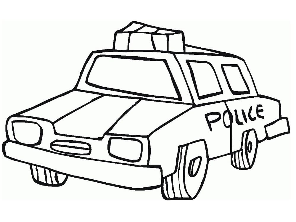 어린 아이들을 위한 경찰차 coloring page