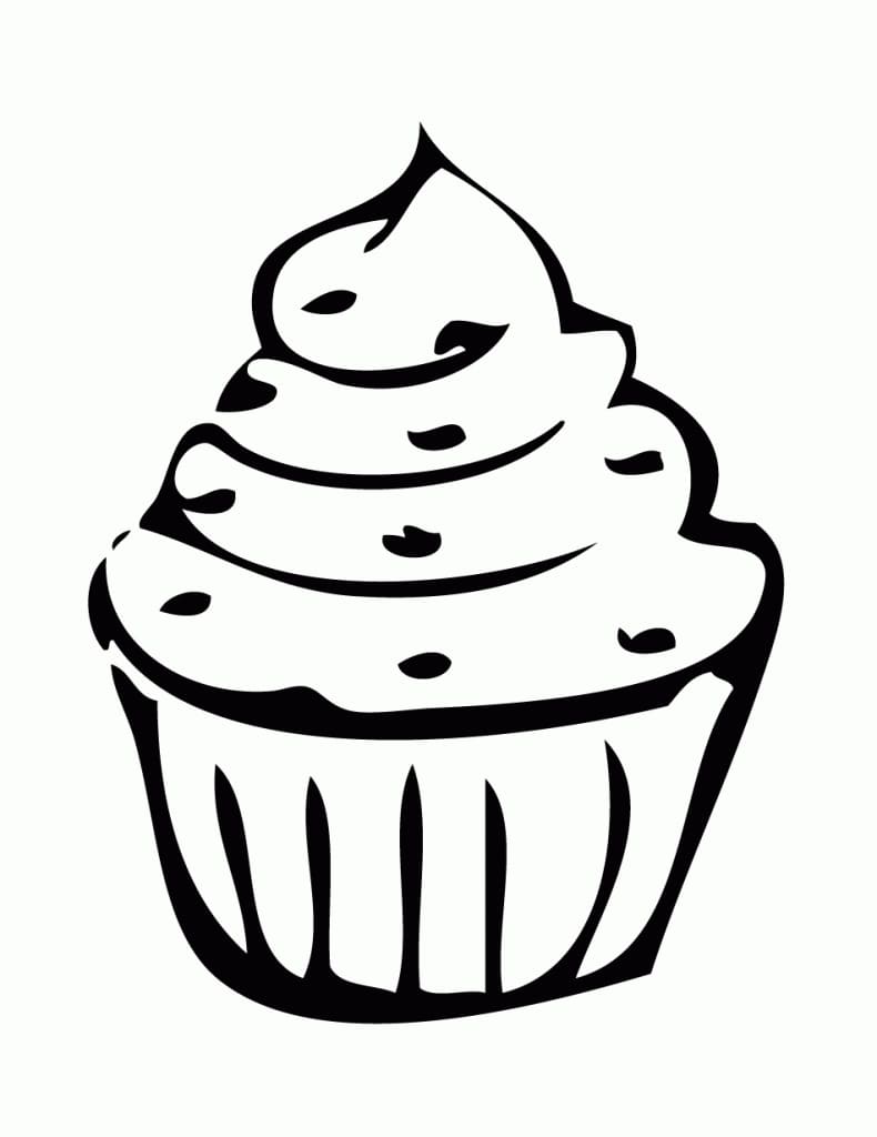 어린이를 위한 컵케이크 무료 coloring page