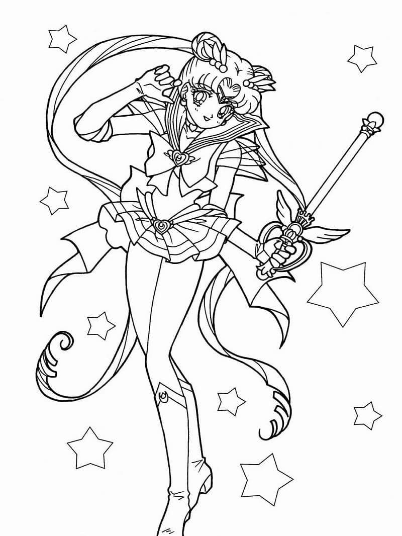 어린이를 위한 세일러문 coloring page