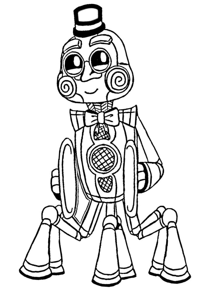 Five Nights at Freddy’s의 뮤직 맨 coloring page